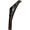 Ekena Millwork Galveston Wrought Iron Bracket, (Triple center brace), Antiqued Bronze 2"W x 10"D x 12"H BKTM02X10X12TGLABZ - alternate 1